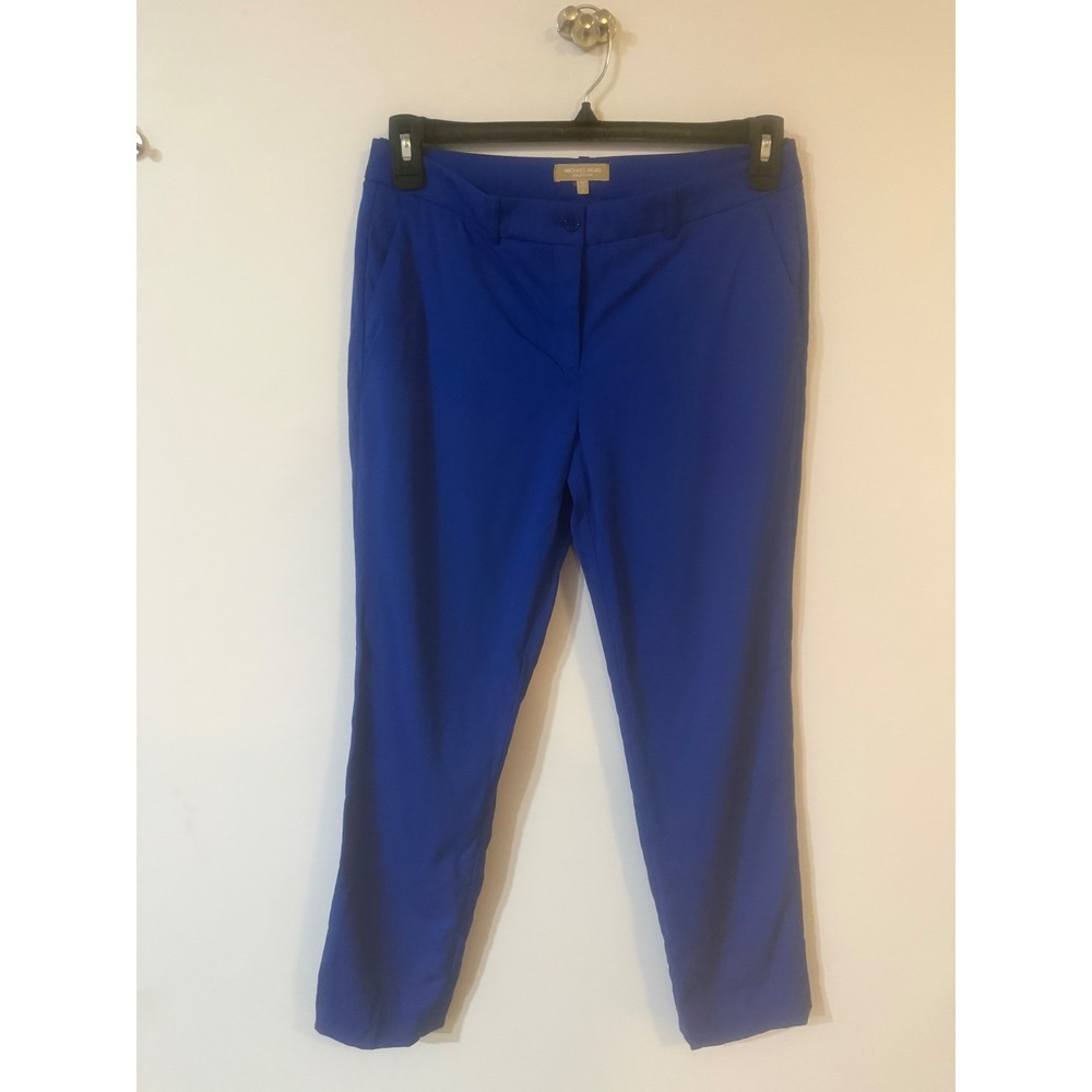 Michael Kors Collection Cobalt Blue Virgin Wool Trousers Made in Italy Size 6